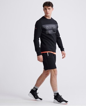 Superdry Gymtech Graphic Crew Férfi Pulóver Fekete | VDOPS4537